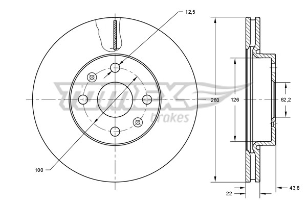 TOMEX Brakes Bremsscheibe
